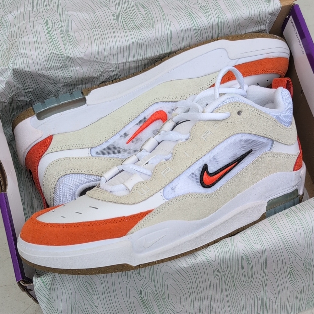 Nike SB Air Max Ishod Wair - White Orange - Men's Size 10.5 ( FB2393-103 )